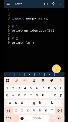 Create Identity arrays in Python!