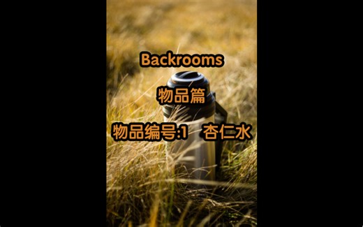 【Backrooms系列】这绝对是深入后室必须携带的物品 物品编号:1 杏仁水