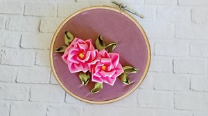 1M views · 1.4K reactions | On this video I make simple flower using 4cm width satin ribbon | Asnimar Embroidery | Facebook