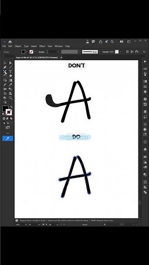 Tips - How to Use Pencil Tool in Adobe illustrator #logo_academy