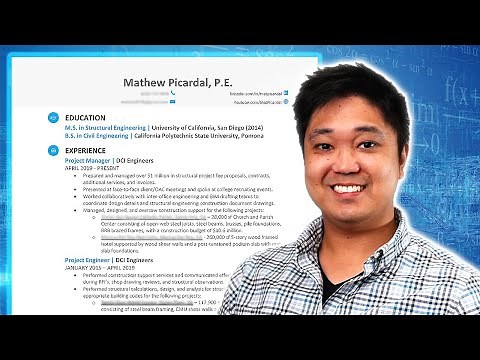 The Resume That Got Me A Civil Structural Engineering Job & Internship