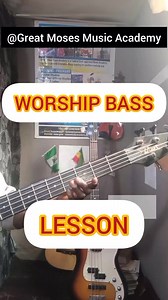 How To Play Simple Worship Bassline & Fills 🎸😲 BEGINNER BASS LESSON REFIX #howtoplay #worship #bass #beginner #basslessons #basstutorial @topfans | Great Moses Music Academy