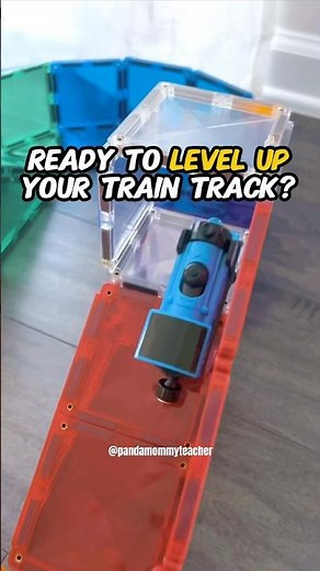 Magnetic Tiles Train Tracks with Ramp 🚂 #magnetictiles #trains