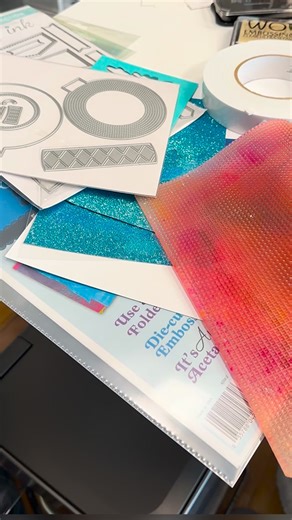 1.4K views · 91 reactions | No glitter no glory 珞 And you have to see the DIY stencil hack we did in the livestream. I used my dies to make a reusable stencil and the results were so good   If you missed it, comment ‘replay’ and I will send you the link to watch Crafty chaos. Gorgeous cards. Zero regrets #cardmaking #stencil #papertreyink | Nickiheartscards | Facebook