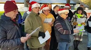 1.4K views · 34 reactions | The Tapestry Choir performing during the annual Santa Run in Tavistock raising funds for Chicks. | Tavistock Times | Facebook