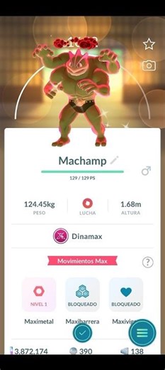 💥Evolucionando a Machamp Shiny Dynamax en Pokémon Go💥 #PokemonGo #pokémon #shorts