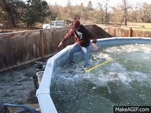 Frozen Pool Bashing (And fall through) on Make a GIF