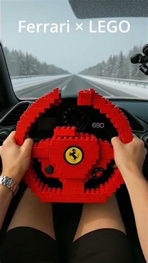 Red LEGO Ferrari Steering Wheel — Will It Snap or Steer? (POV)