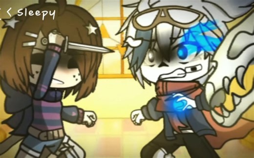 || Determination ||GCMV|| Sans vs Frisk(Chara) ||Warning: Blood!¡||