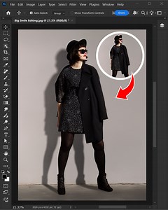 How to create realistic cast shadows in adobe photoshop #bigsmileediting | Big Smile Editing
