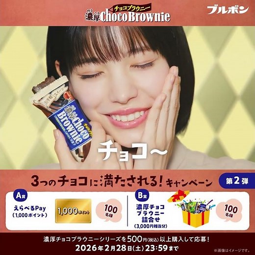 【公式】ブルボン 濃厚チョコブラウニー「チョコの口」篇 15秒
