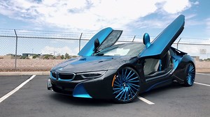UNREAL EAWraps BMW i8 on 22" Wraith Electric Blue Finish Hot or not? LEXANI.COM Produced: TXP Media Instagram.com/txp_media Owner: Joey instagram.com/Issa.Ufo | Lexani Wheels