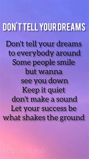 Don't tell your dreams - LOVIXX #song #lyrics #donttellyourdreams #lovixx #musicbook