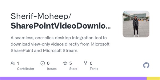 Issues · Sherif-Moheep/SharePointVideoDownloader