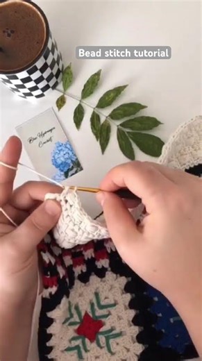Bead stitch tutorial #beadstitch #crochettutorial #crochetscarf