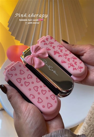 Stylish Foldable Hair Comb with Mirror