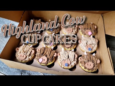 Highland Cow Cupcakes | How to Decorate Highland Cow Cupcakes