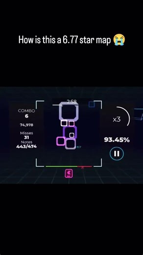 How is this a 6.77 map star 💔🥀 #rhythia #roblox