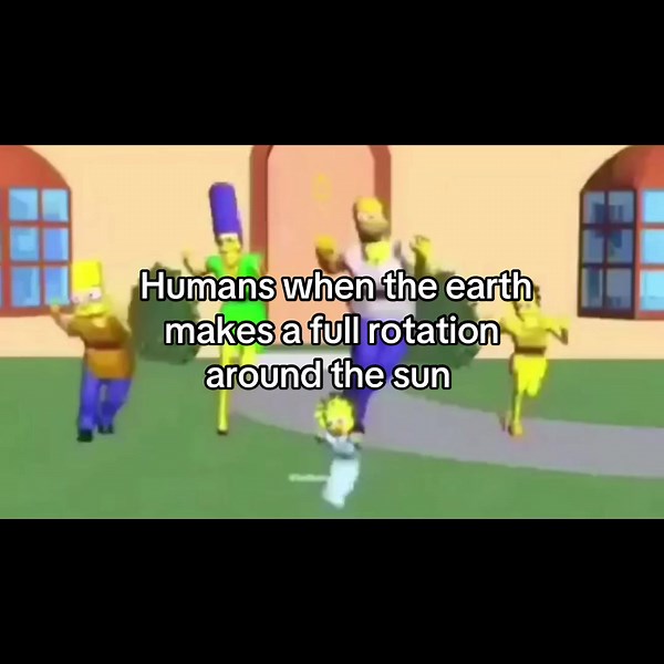 Humans Celebrating the Earth's Full Rotation Around the Sun