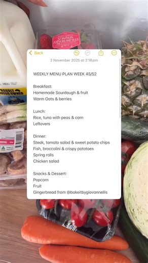 WEEKLY MENU PLAN WEEK 45/52 It’s officially crazy season and I am...