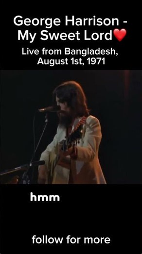 George Harrison performing “My Sweet Lord” live in 1971 #liveperformance #georgeharrison #shorts