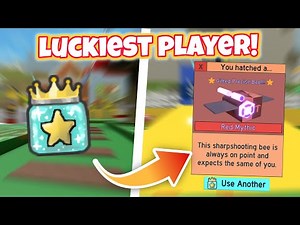 Reacting to the *LUCKIEST* Players in Bee Swarm..