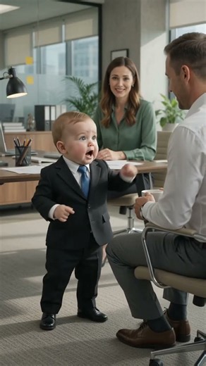 👶 Baby CEO Rejects Dad's Coffee Break 😂 | Tiny Boss Says "Back to Work!"