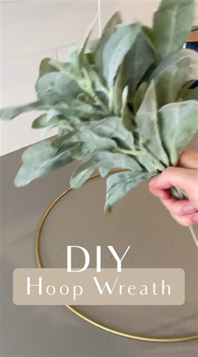 DIY hoop wreath for simple home decor