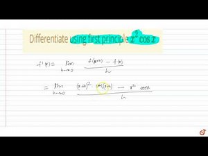 Differentiate using first principle `x^2 cosx`