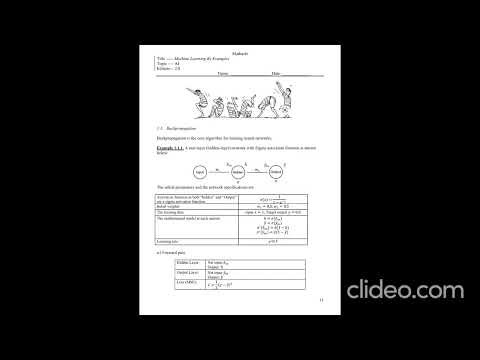 Machine Learning by Examples 