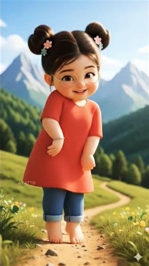 Cute 3D Girl Dance Animation 💃✨ | Joyful Living Room Dance | 4K AI Animation #trending #ai