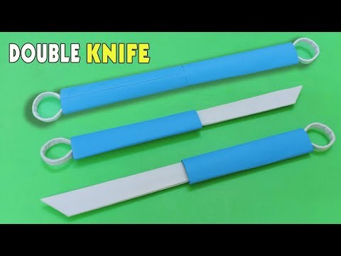 How To Make A Double Knife Out Of Paper - Origami Ninja Double Knife