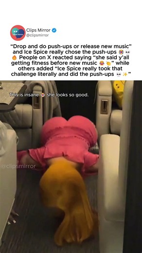 Ice Spice’s “push-ups instead of music” has people cracking up goes viral 😭💀 #IceSpice