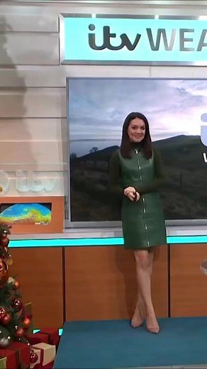 Laura Tobin wearing a green leather minidress and high heels #lauratobin #leather #greenleather #leatherdress #greenleatherdress #leatherminidress #greenleatherminidress #leatherdresses #leatherdressoutfit #leatherdressfashion #leatherminidresses #fauxleatherminidress #leatherandheels #weatherinleather #leatherweather #leathertok #leathertiktok #fyp