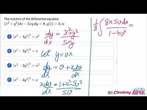 Differential Equation - Practice questions Mathematics