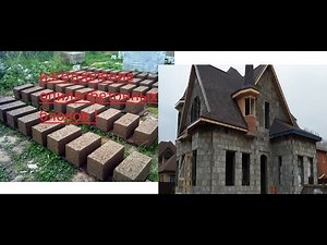 making sawdust-concrete blocks with their own hands!