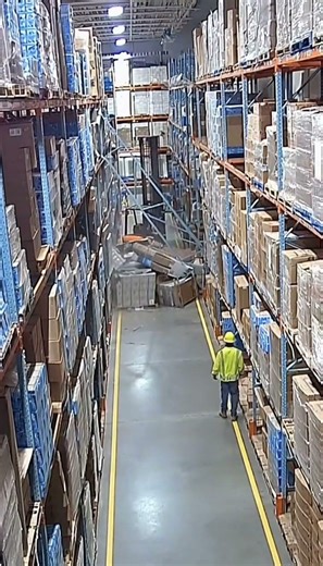 Warehouse Rack Collapse Caught on CCTV (Workers Run for Their Lives)