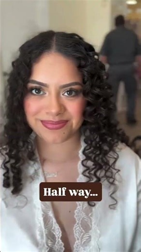 Curly Hair Bride Before and After