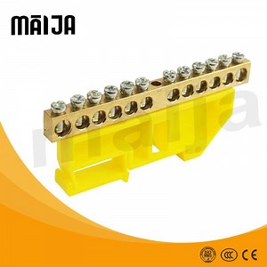 [Hot Item] Ground Brass Earth Terminal Block Copper Wiring Connector Neutral Bar Link