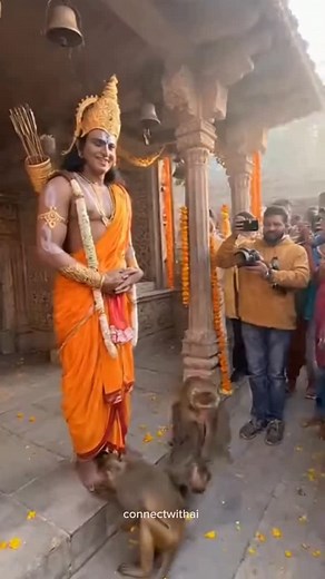 JAI SRI RAM ✨ Check Bio for prompts #Sora2 #sora2videos #monkeyviralreels #explore #veo3 | connectwithai