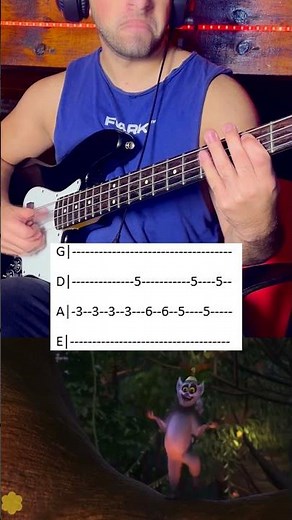 I like to move it move it - Madagascar. Bass cover + tabs!