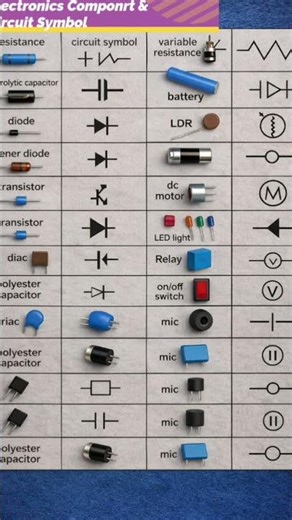 Learn Electronics Components & Their Circuit Symbols | Easy Guide for Beginners