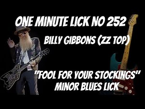 #OneMinuteLick 252 Billy Gibbons ZZ Top "Fool For Your Stockings" Minor Blues Lick!