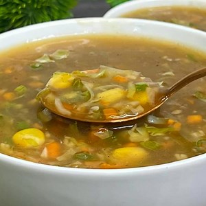 Mixed Veg Soup Winter's Special| सेहतमंद वेज सूप सर्दियों के लिए | Healthy Vegetables Soup Ingredients:- 2-3 tbsp of each carrot, capsicum, french beans, mashroom, cabbage, sweet corn or vegetables of your choice Some roughly cut vegetables for stock ( carrot , mashroom, cabbage, coriander, spring onion, french beans stem etc ) 1 tsp oil 1 tsp oil 1 tsp butter 1 tbsp of each chopped garlic and ginger 2 tbsp onion 2 green chilli 1 tsp of each salt and crushed pepper 1 tbsp vinegar 1 tsp dark soy 