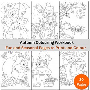 Autumn Colouring Pages – 20 Printable Worksheets with Cosy Fall Scenes