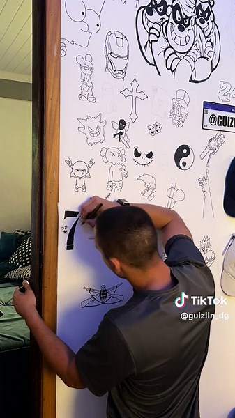 Desenhos criativos para decorar a parede do quarto