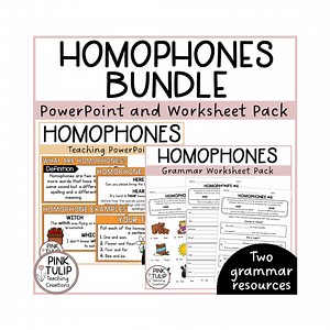 Homophones Bundle - Worksheet Pack and Guided Teaching Powerpoint - Etsy Australia