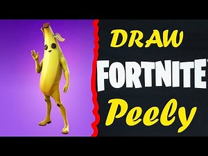 How To draw Fortnite - Peely ( the banana man ) TUTORIAL.
