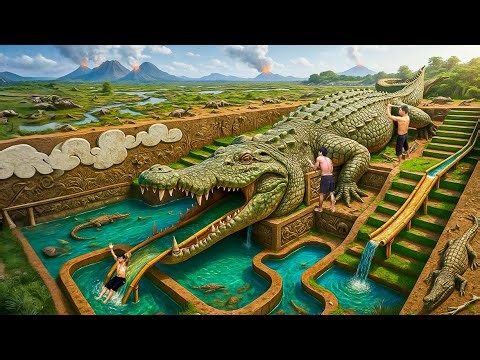 Challenge Building 10 Underground "Crocodile" Houses in the Forest Using Primitive Tools, Bushcraft