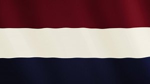 Netherlands flag waving animation. Full Screen. Symbol of the country. 4K